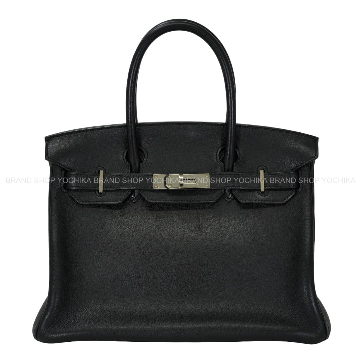 [Pre-loved] HERMES Handbag Birkin30 Noir (Black) Taurillon Novillo Silver HW Stamp A[USED A][Authentic]