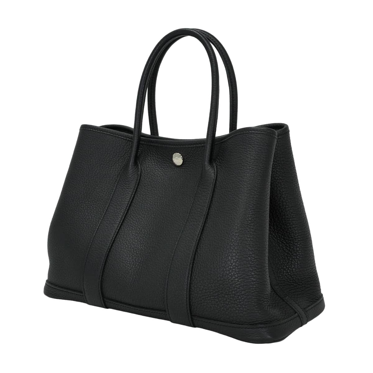 [Pre-loved] HERMES tote bag Garden Party 30 TPM All Leather Noir (Black) Veau Negonda Silver HW Stamp Y[LIKE NEW][Authentic]
