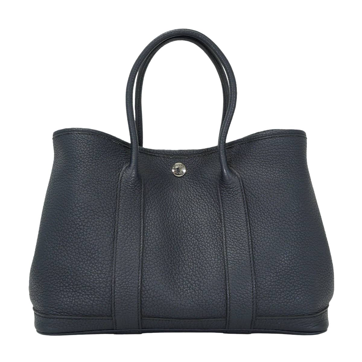 [Pre-loved] HERMES tote bag Garden Party 30 TPM All Leather Blue Indigo Veau Negonda Silver HW Stamp T[USED SA][Authentic]