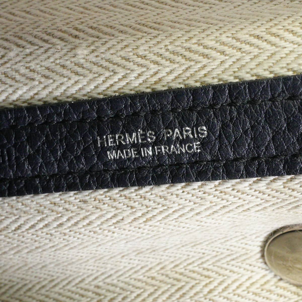 [Pre-loved] HERMES tote bag Garden Party 30 TPM All Leather Blue Indigo Veau Negonda Silver HW Stamp T[USED SA][Authentic]