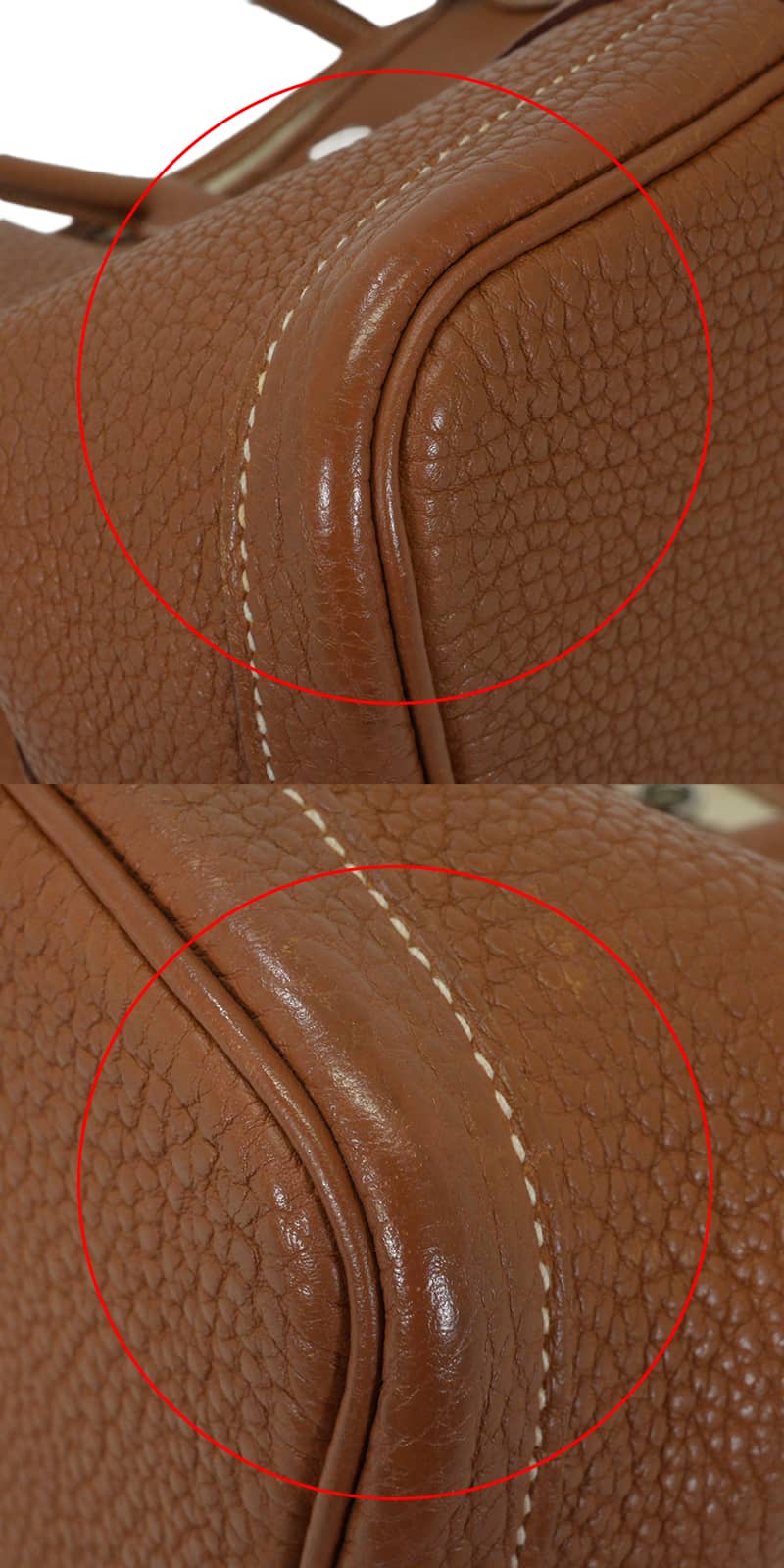 [Pre-loved] HERMES tote bag Garden Party 30 TPM All Leather Gold Veau Negonda Silver HW Stamp T[USED A][Authentic]