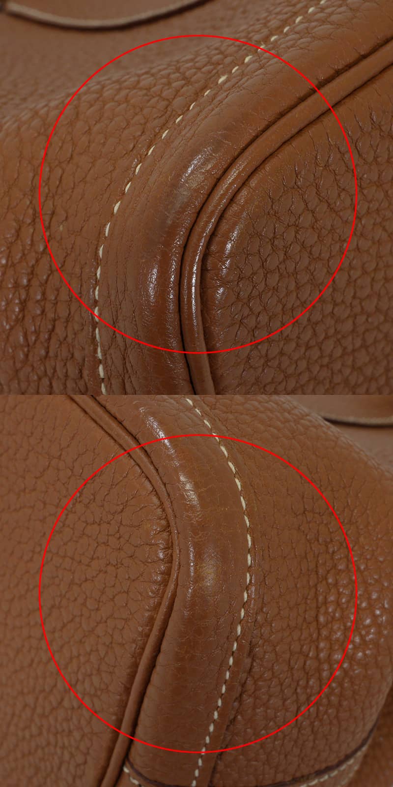 [Pre-loved] HERMES tote bag Garden Party 30 TPM All Leather Gold Veau Negonda Silver HW Stamp T[USED A][Authentic]