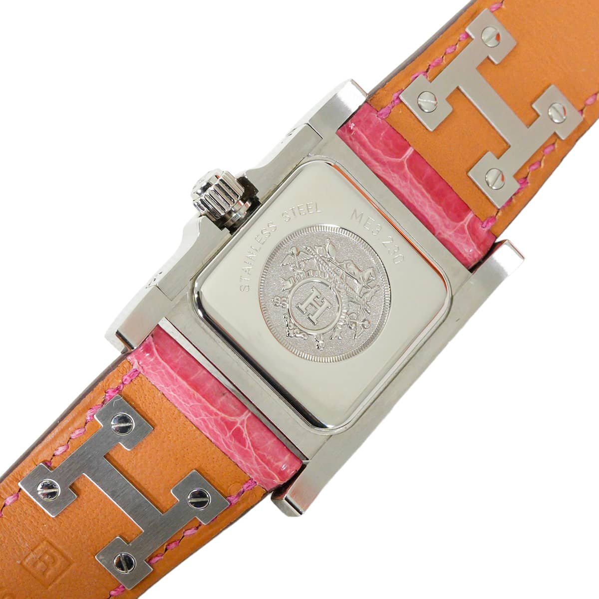 HERMES Watches Medor ME3.230 23mm PM Rose Tyrien Silver HW Stamp □R[EXCELLENT][Authentic]