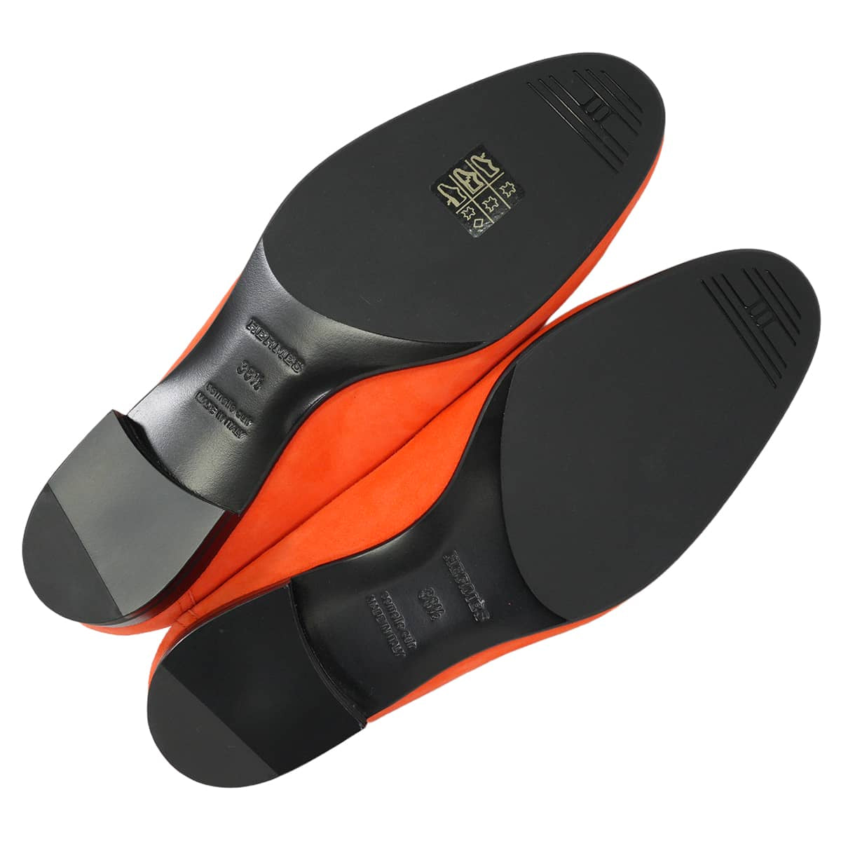 HERMES loafers Moccasin RoyalRose Sorbet Chevre Velour/Lacquer #38.5[BRAND NEW][Authentic]
