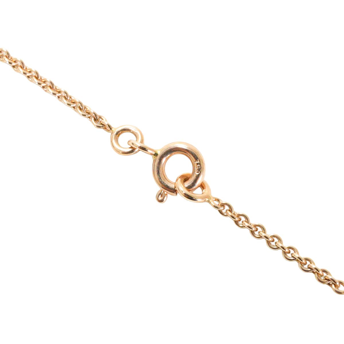 [Pre-loved] HERMES necklace Amulette Kelly K18PG /Diamond 0.22ct Rose Gold HW[LIKE NEW][Authentic]