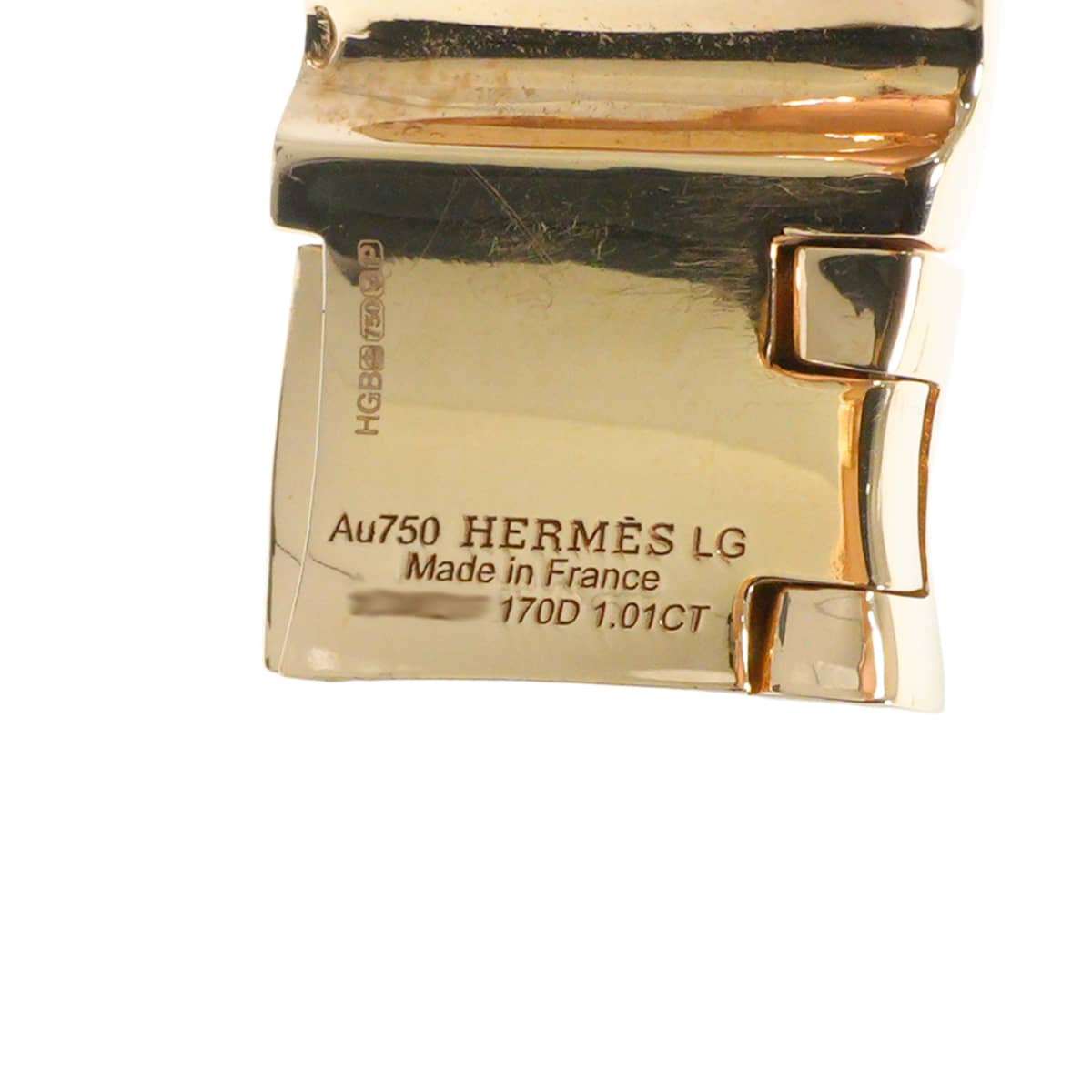 [Pre-loved] HERMES bracelet Niloticus #LG Gold K18 Diamond 1.01ct Gold HW[LIKE NEW][Authentic]