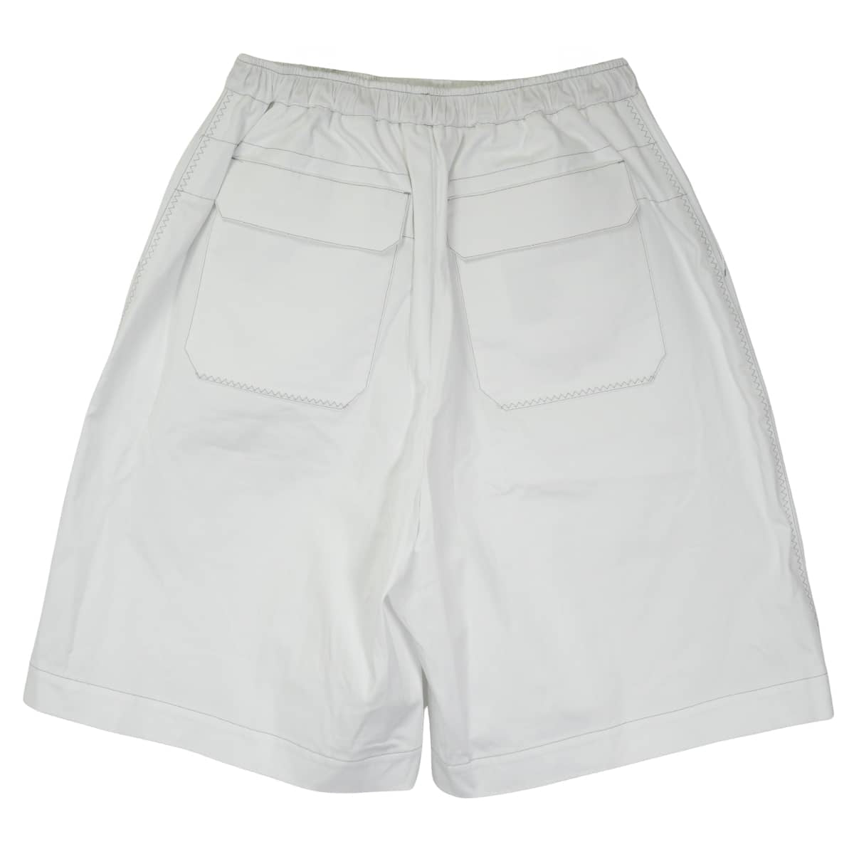 HERMES Short pants Drawstring Blanc (White) Cotton/Polyurethane[EXCELLENT][Authentic]