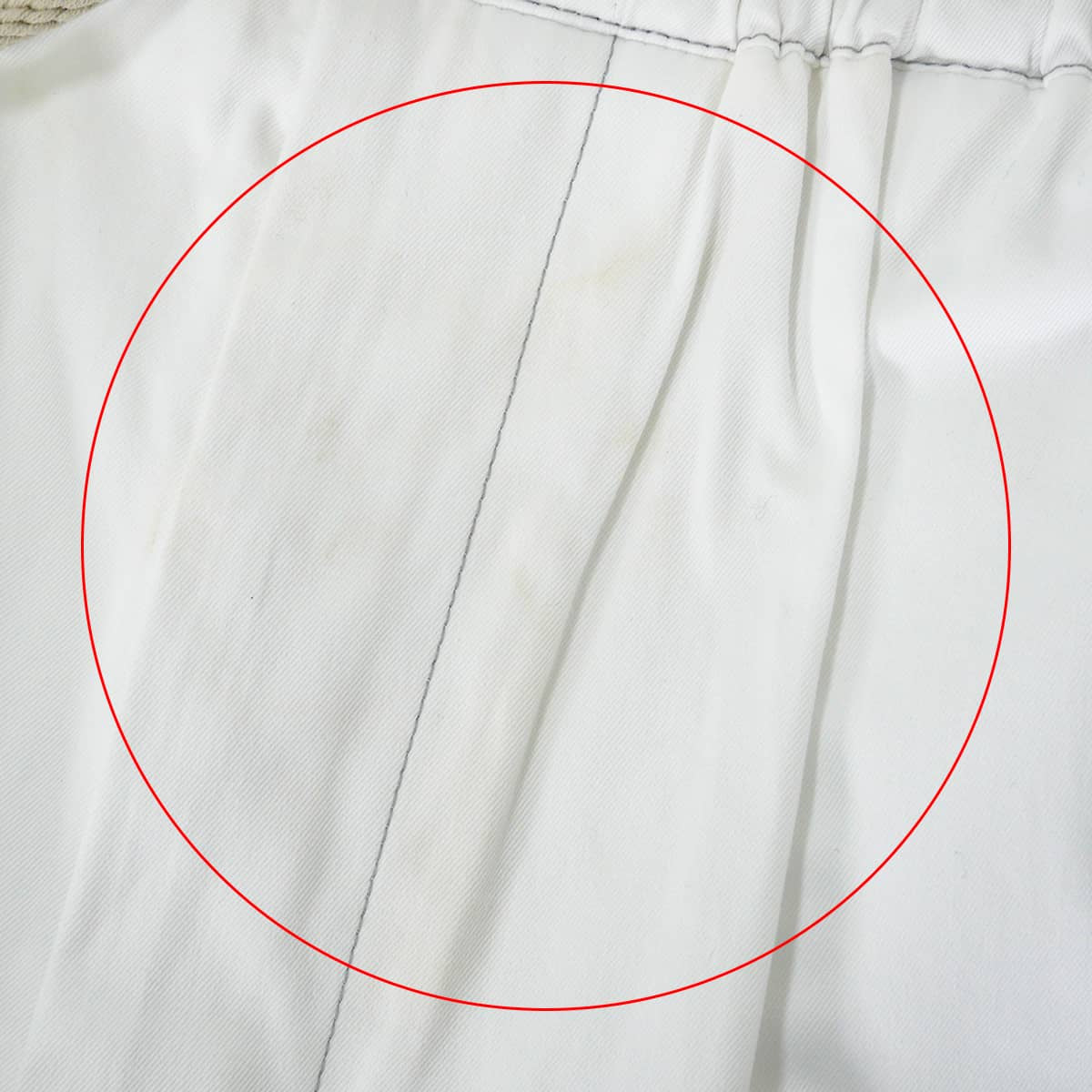 HERMES Short pants Drawstring Blanc (White) Cotton/Polyurethane[EXCELLENT][Authentic]