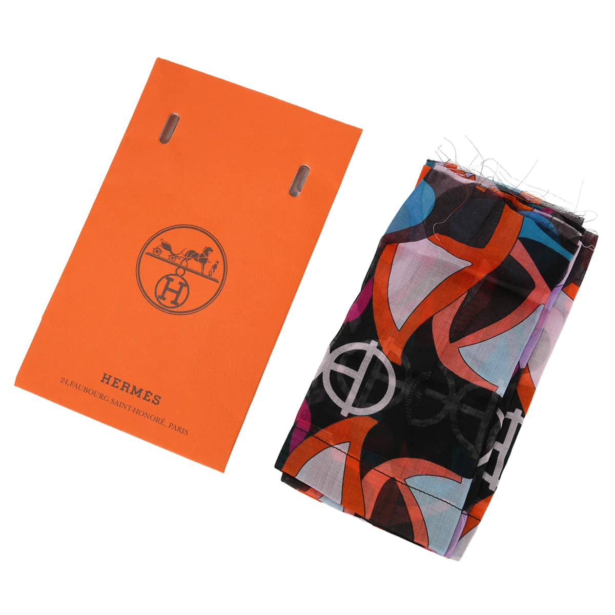 HERMES Pants Pants FleursMiroirHRondRose Sorbet Cotton100% #38 H2E3405DE3L[EXCELLENT][Authentic]