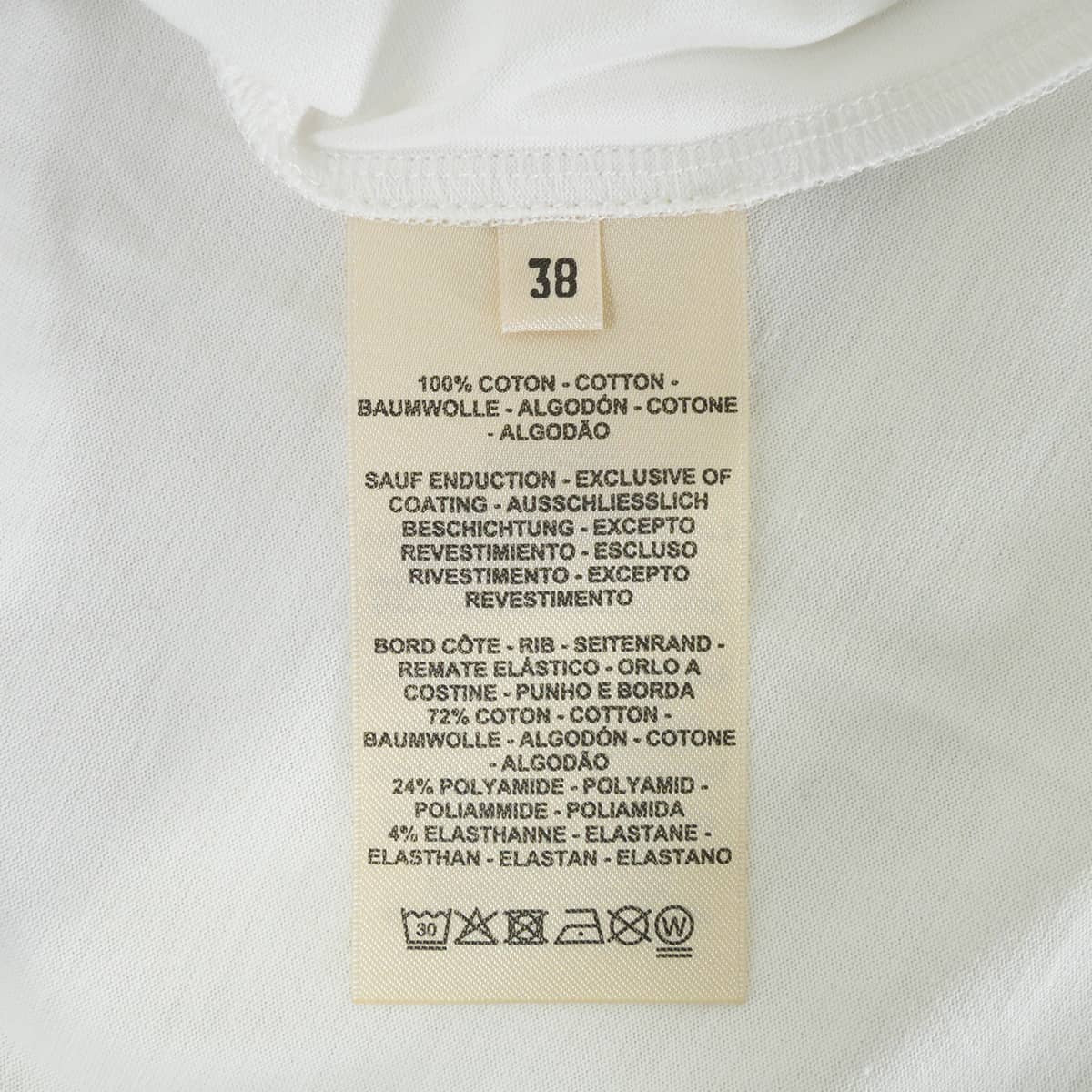 2023SS HERMES Short sleeve t shirt Canoe mock neck Chaine d'Ancre Blanc (White)/Marine Cotton100% #38 3E4621DL[EXCELLENT][Authentic]