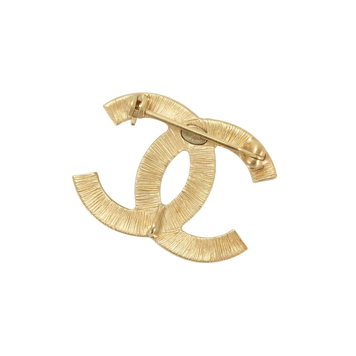 CHANEL broach COCO Mark Fake Pearl Rhinestone Mini Gold Metal Mat Gold HW[EXCELLENT][Authentic]