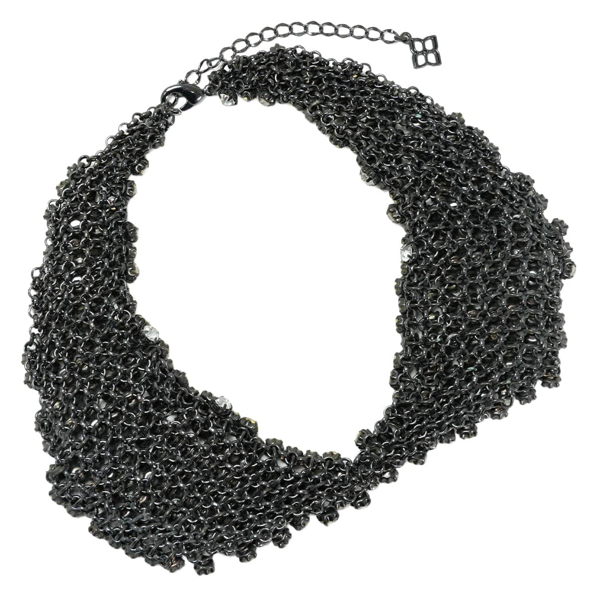 [Pre-loved] Miu Miu Detachable neck collar with beads and rhinestones Noir (Black)[LIKE NEW][Authentic]