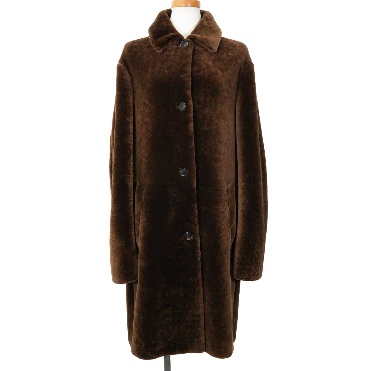 2026AW Miu Miu Stainless collar coat ShearlingRush Sheepskin/Mouton #38 MPS784_6776_F0280_S_OOO[BRAND NEW][Authentic]