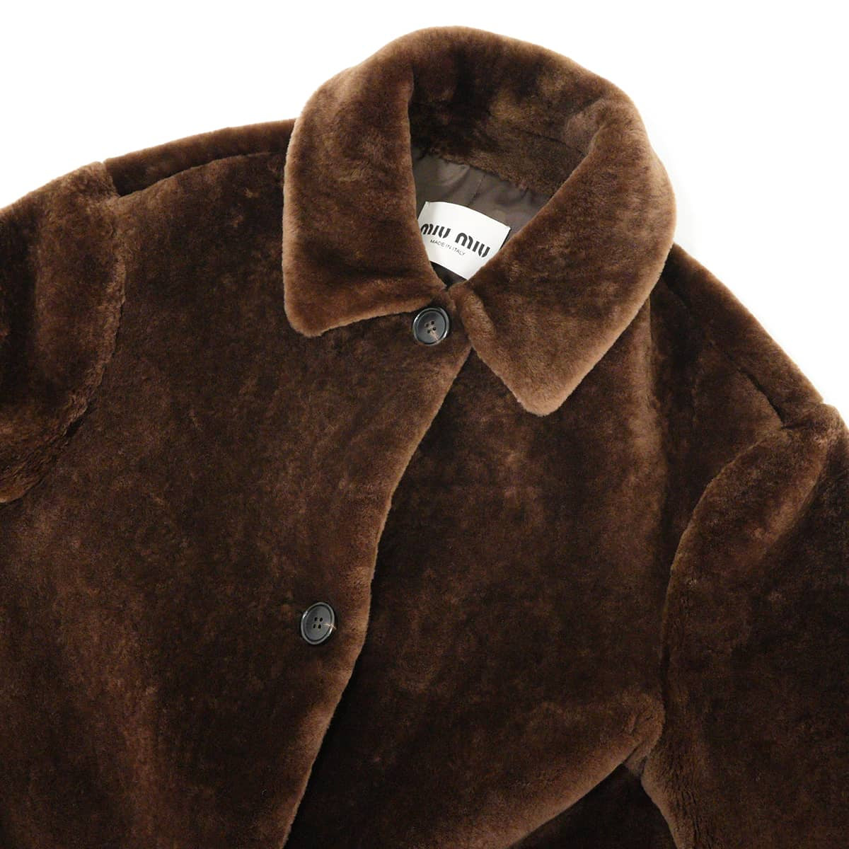2026AW Miu Miu Stainless collar coat ShearlingRush Sheepskin/Mouton #38 MPS784_6776_F0280_S_OOO[BRAND NEW][Authentic]