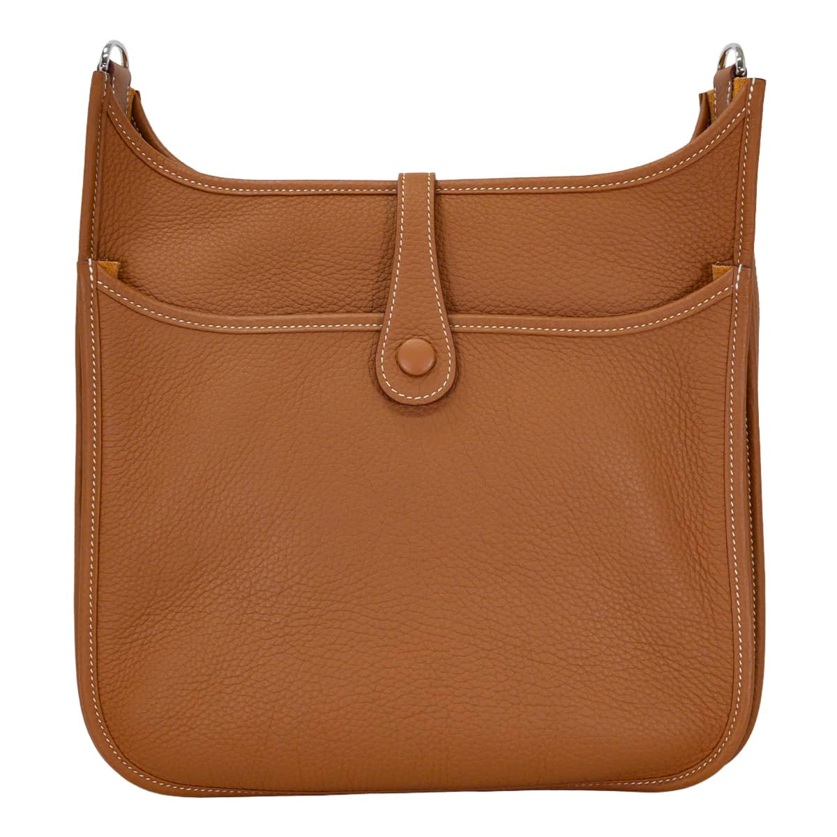 HERMES Shoulder bag Evelyne 29 PM Gold Taurillon Clemence Silver HW Stamp K[EXCELLENT][Authentic]