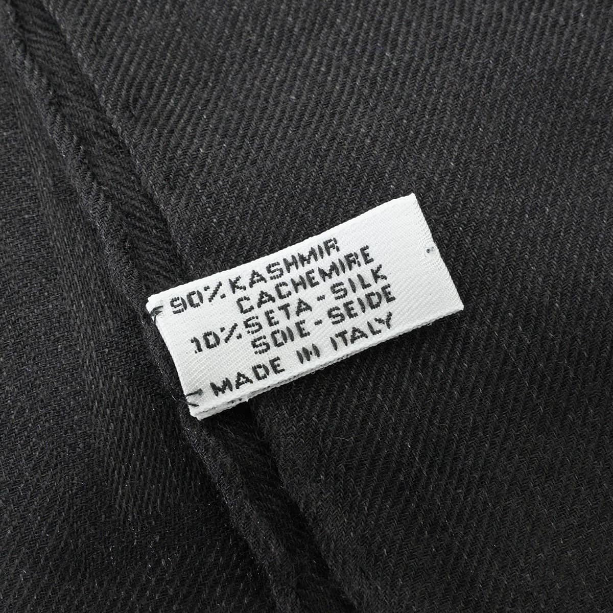 [Pre-loved] CHANEL Stall Large size COCO Mark Noir (Black)Charcoal Gray Cashmere/Silk[LIKE NEW][Authentic]