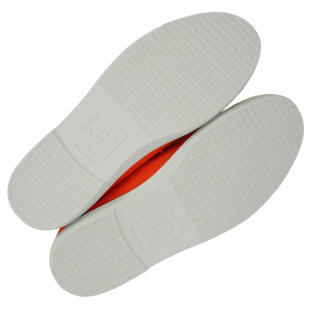 2019SS CHANEL sneakers Low-cut Sports line COCO Mark rubber patch Orange Canvas #37 G24656[EXCELLENT][Authentic]