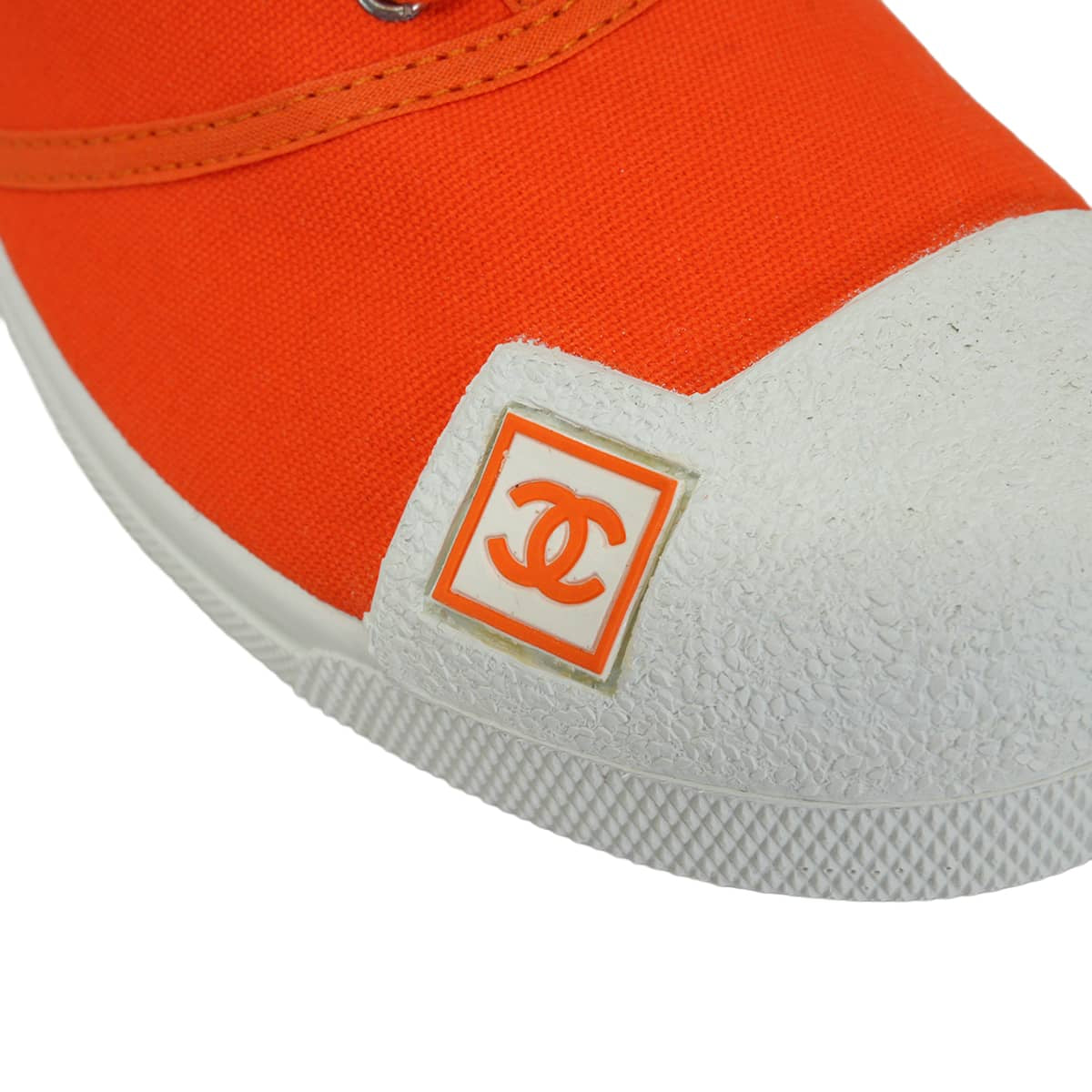 2019SS CHANEL sneakers Low-cut Sports line COCO Mark rubber patch Orange Canvas #37 G24656[EXCELLENT][Authentic]