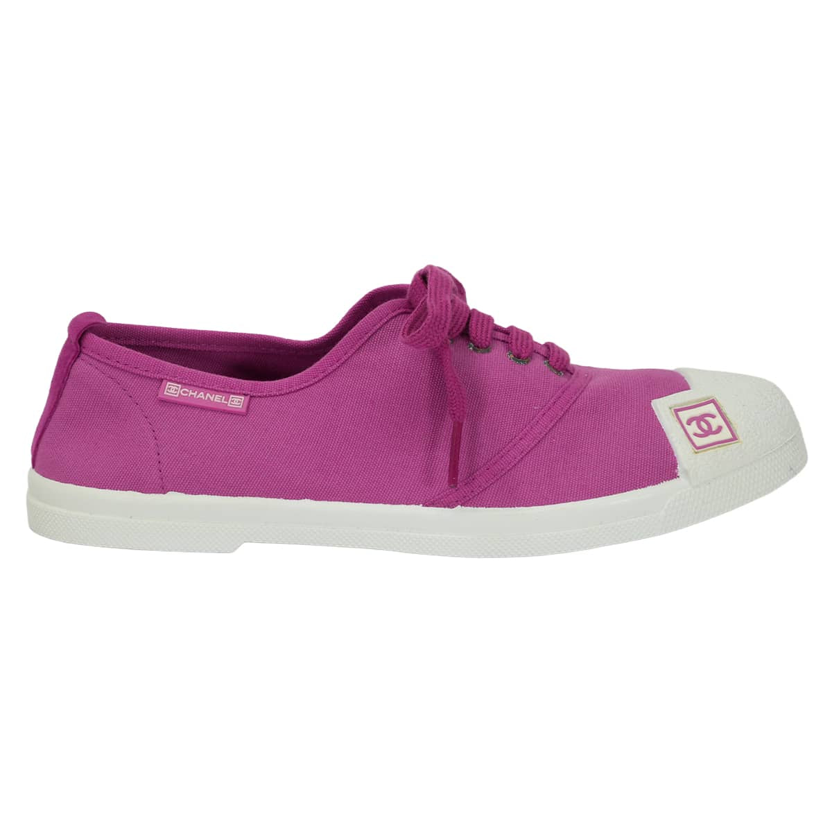 2019SS CHANEL sneakers Low-cut Sports line COCO Mark rubber patch Purple Canvas #37 G24656[EXCELLENT][Authentic]