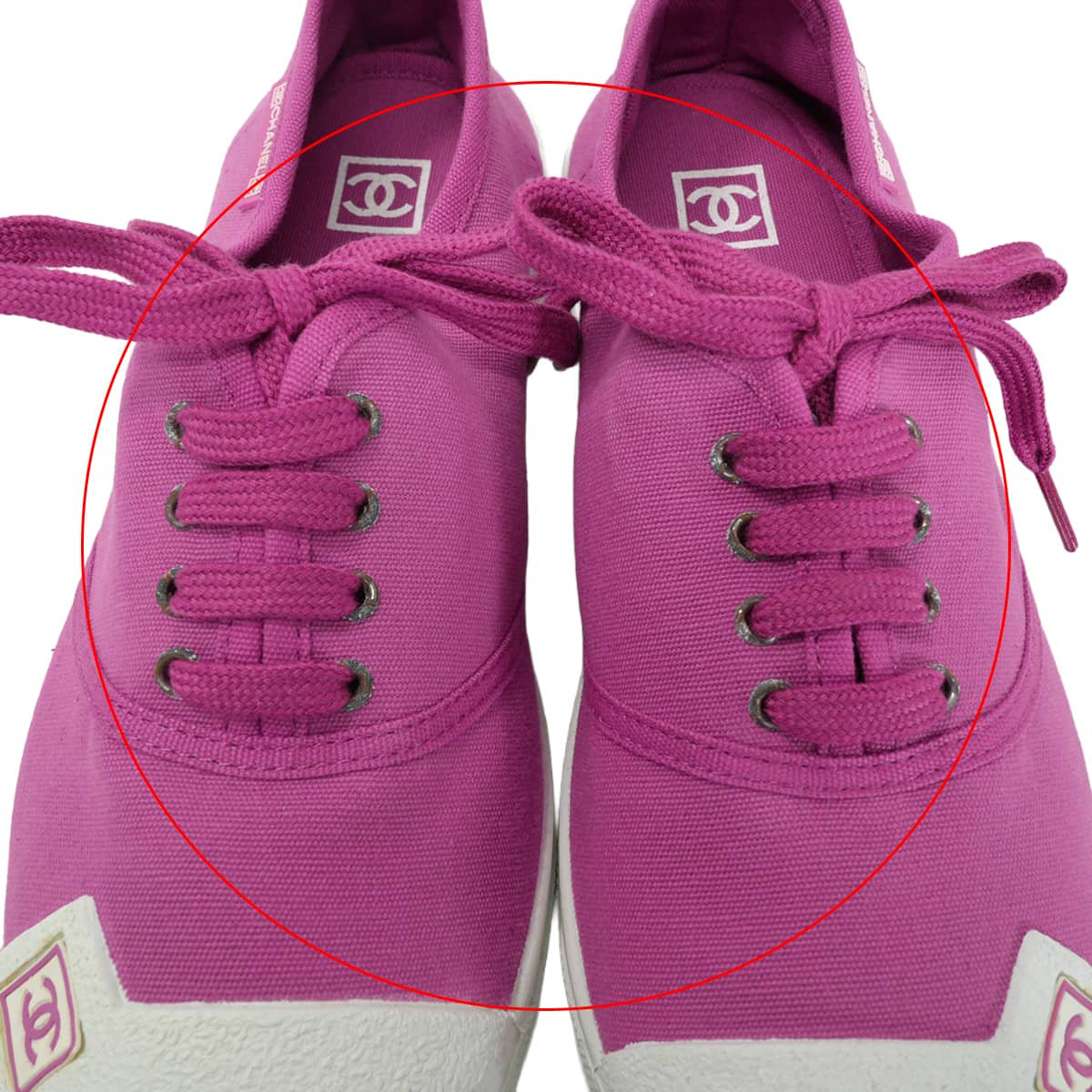 2019SS CHANEL sneakers Low-cut Sports line COCO Mark rubber patch Purple Canvas #37 G24656[EXCELLENT][Authentic]