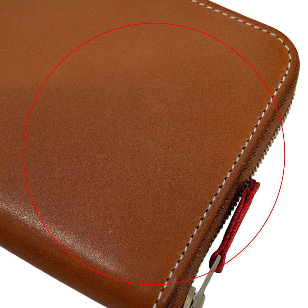 HERMES Bi-fold wallet Azap Silk'in Compact Collier de Chien Fauve/Brique Veau Barenia/Silk Silver HW Stamp □R[EXCELLENT][Authentic]