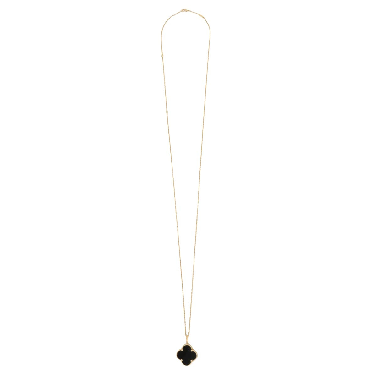 [Pre-loved] Van Cleef & Arpels necklace 1 motif Noir (Black) K18/Onyx VCAR049M00[LIKE NEW][Authentic]