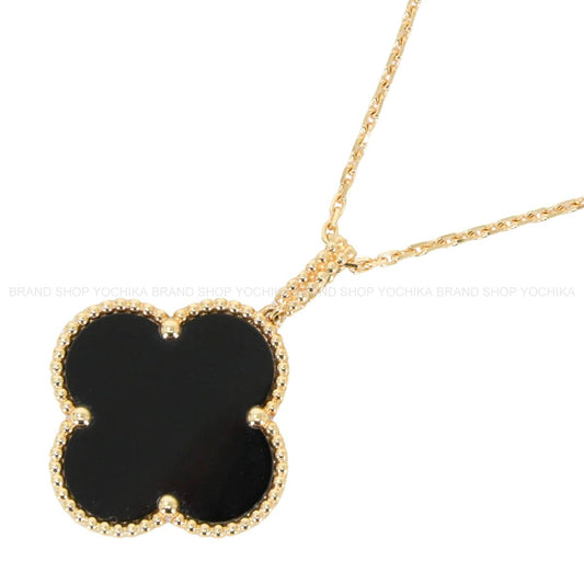 [Pre-loved] Van Cleef & Arpels necklace 1 motif Noir (Black) K18/Onyx VCAR049M00[LIKE NEW][Authentic]
