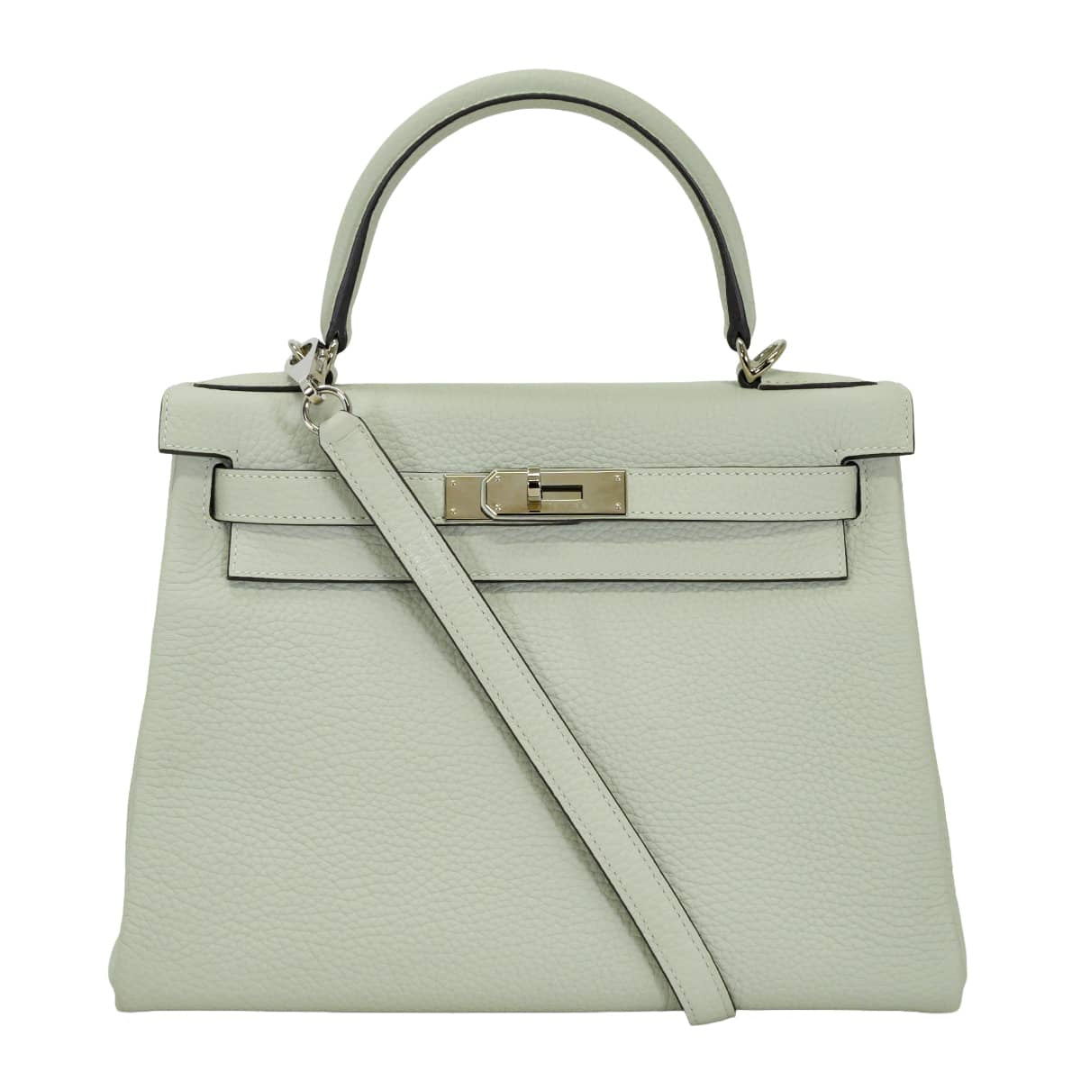 [Pre-loved] HERMES Shoulder bag Kelly28 Retourne Gris Neve Taurillon Clemence Silver HW Stamp B[LIKE NEW][Authentic]