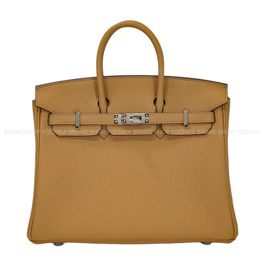 HERMES Handbag Birkin25 Biscuit Veau Togo Silver HW Stamp G[BRAND NEW][Authentic]