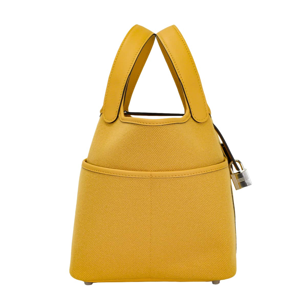 HERMES Handbag Picotin Lock 18 PM Cargo Paille Veau Swift/Toile Goeland Silver HW Stamp G[BRAND NEW][Authentic]