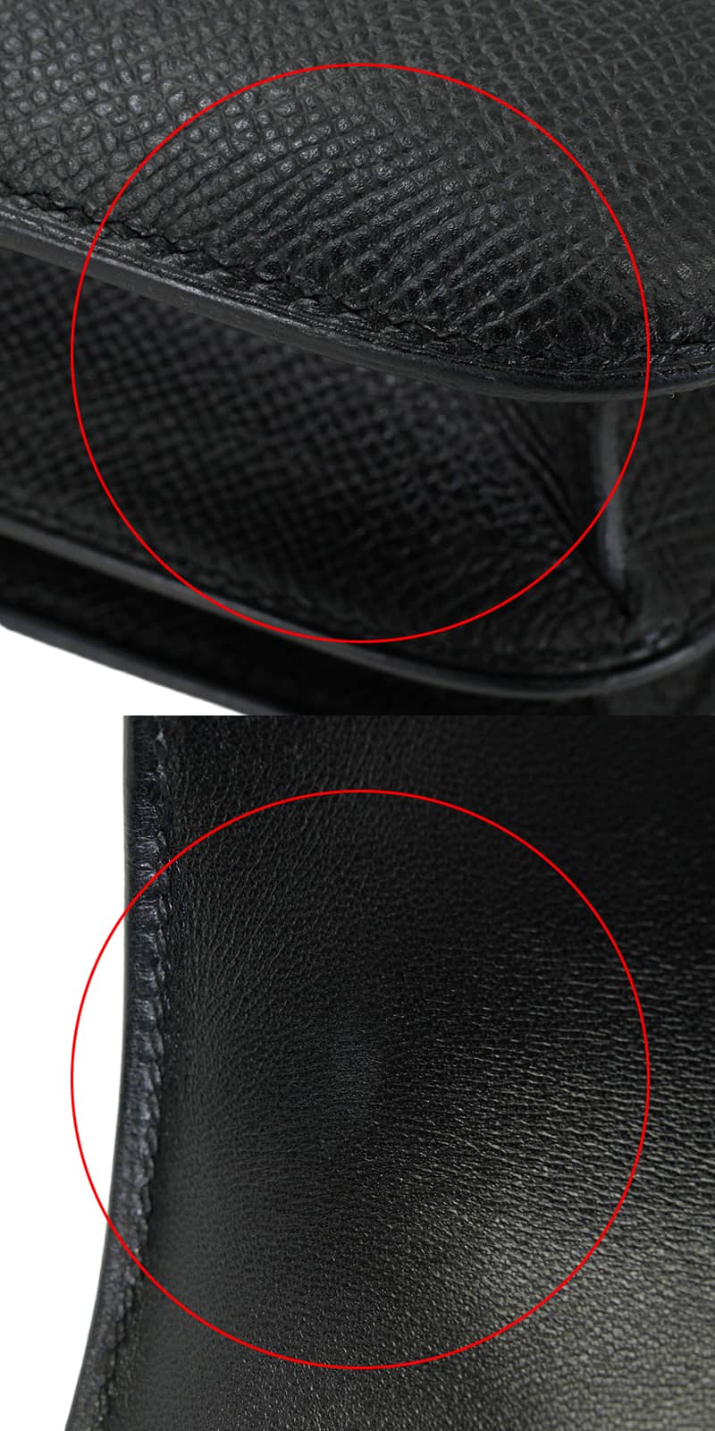 [Pre-loved] HERMES Shoulder bag Constance 3 24 MM Noir (Black) Veau Epsom Silver HW Stamp T[LIKE NEW][Authentic]
