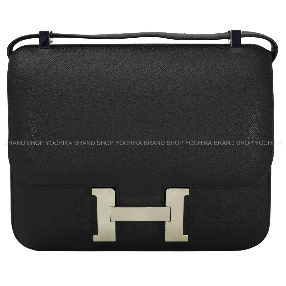[Pre-loved] HERMES Shoulder bag Constance 3 24 MM Noir (Black) Veau Epsom Silver HW Stamp T[LIKE NEW][Authentic]