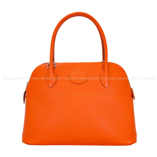 [Pre-loved] HERMES Shoulder bag Bolide27 Feu Orange Veau Epsom Silver HW Stamp T[LIKE NEW][Authentic]