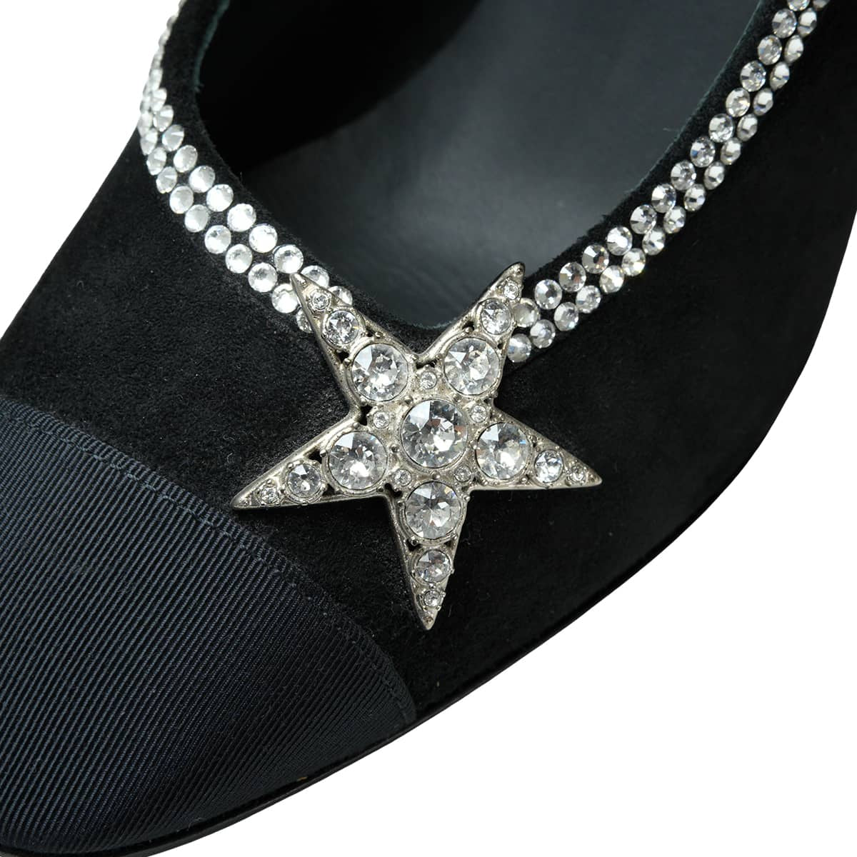 2020SS CHANEL pumps star motif Noir (Black) Suede/Rhinestone #35C G35827[EXCELLENT][Authentic]