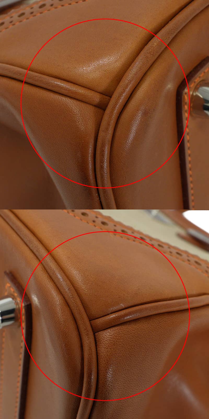 [Pre-loved] HERMES Handbag Birkin35 Ghillies Fauve/Ecru Veau Barenia/Toile H Mat Silver HW Stamp □Q[LIKE NEW][Authentic]