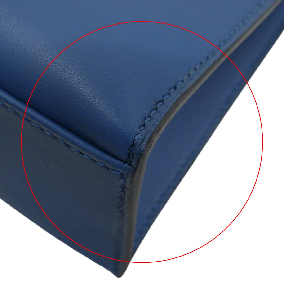[Pre-loved] HERMES Handbag Pochette Kelly Blue Tie Veau Swift Silver HW Stamp K[LIKE NEW][Authentic]