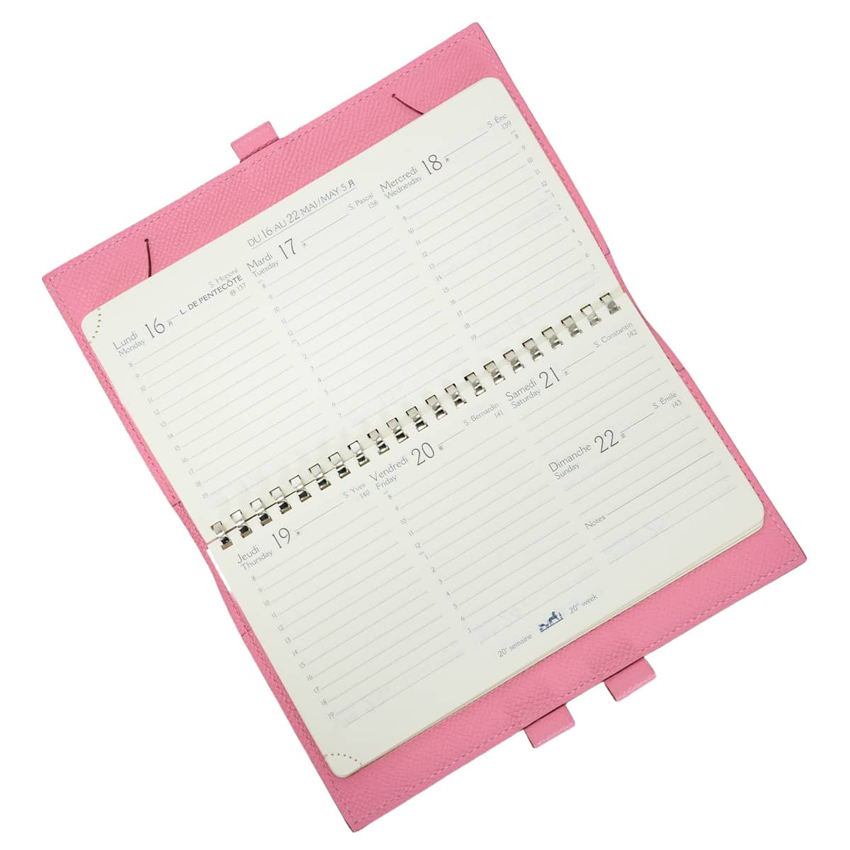 HERMES Notebook cover Agenda Cover Vision 2 with 2016 Refill Rose Confetti Veau Epsom Stamp □R[EXCELLENT][Authentic]