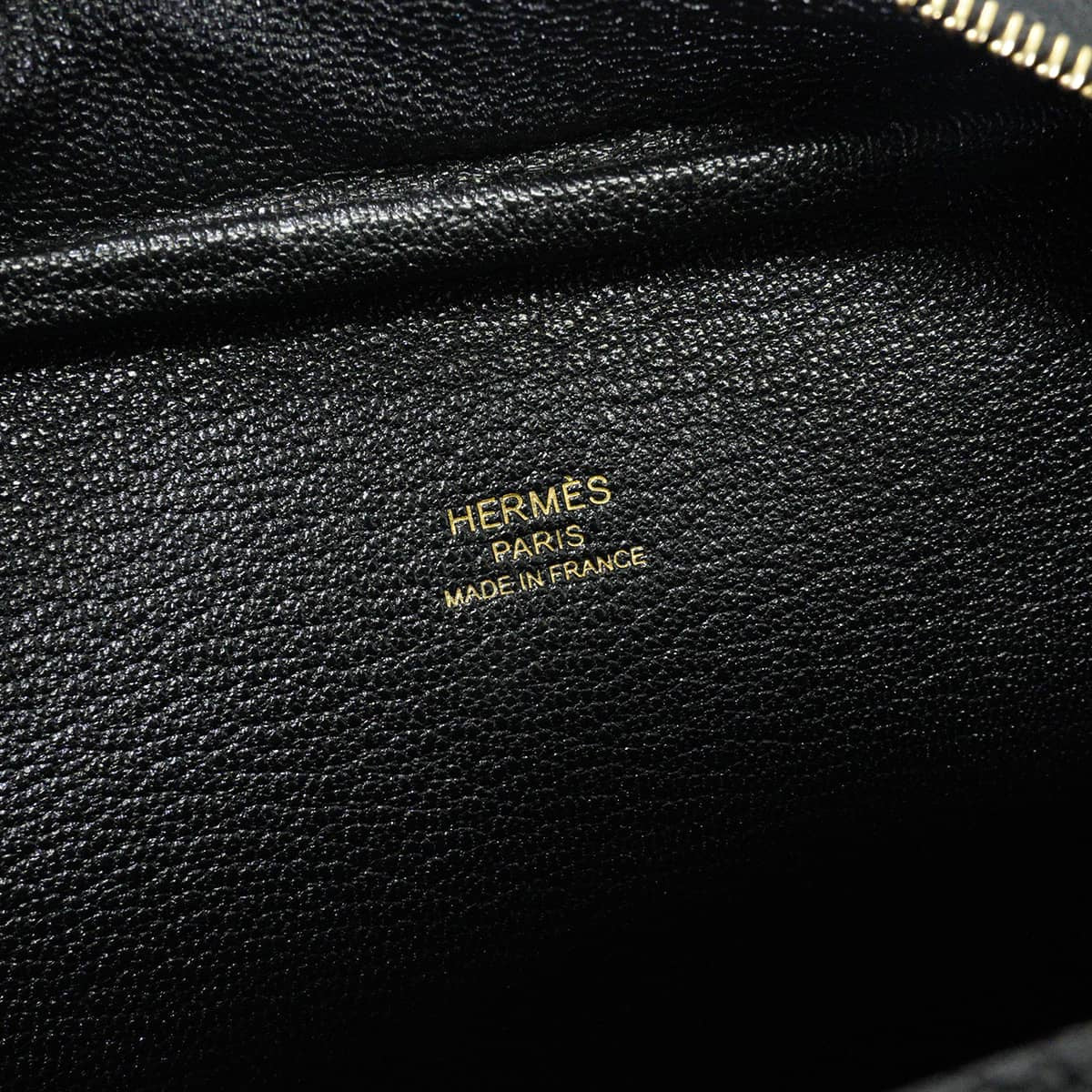 HERMES Handbag Plume Mini Noir (Black) Chevre Mysore Gold HW Stamp G[BRAND NEW][Authentic]