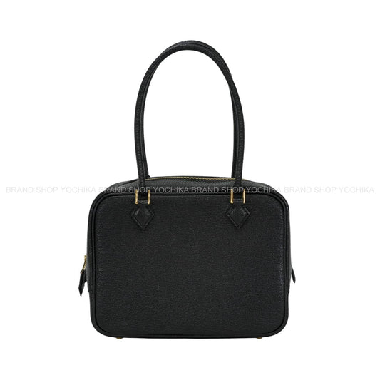 HERMES Handbag Plume Mini Noir (Black) Chevre Mysore Gold HW Stamp G[BRAND NEW][Authentic]