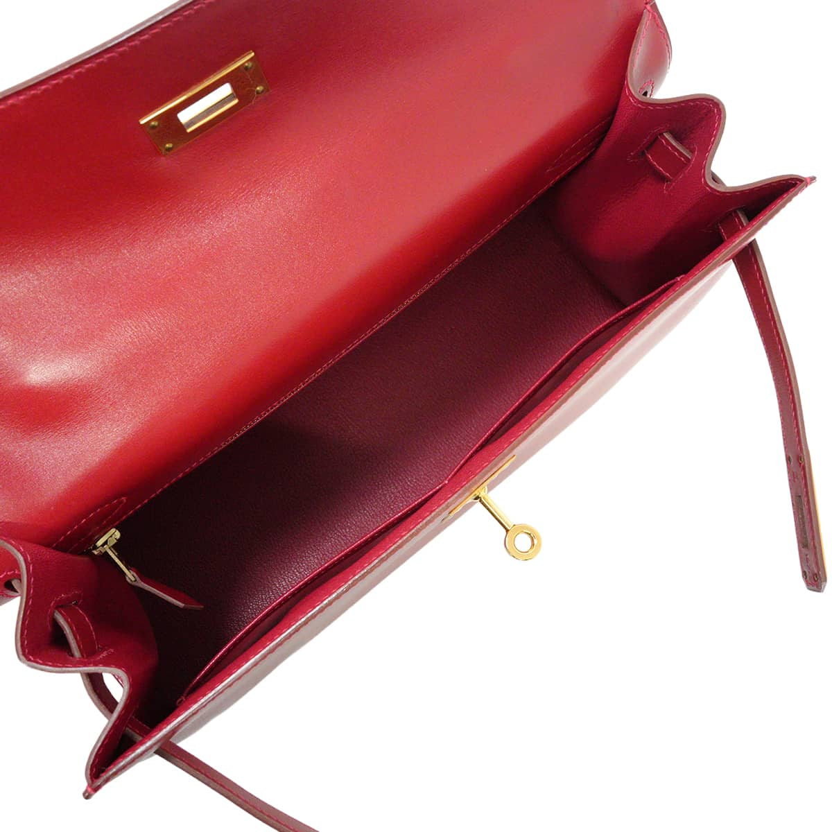 [Pre-loved] HERMES Shoulder bag Kelly32 Sellier Rouge Vif Box Calf Gold HW Stamp □G[LIKE NEW][Authentic]