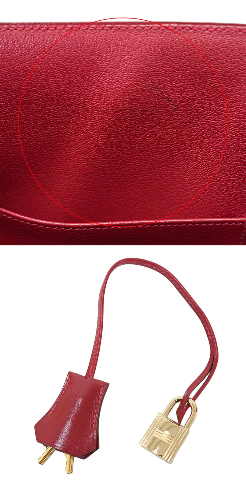 [Pre-loved] HERMES Shoulder bag Kelly32 Sellier Rouge Vif Box Calf Gold HW Stamp □G[LIKE NEW][Authentic]