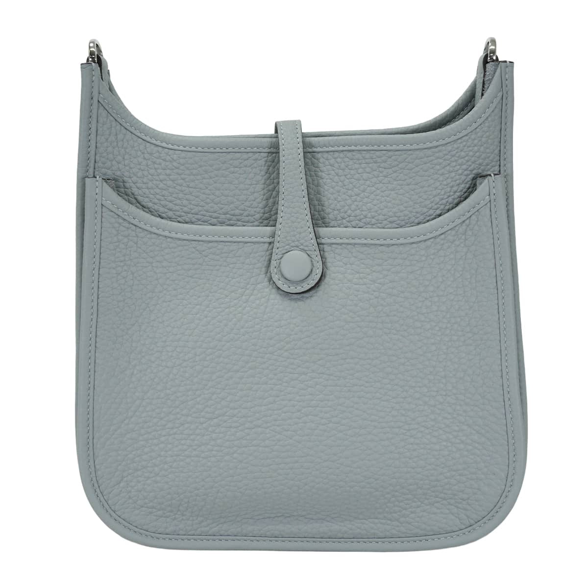 HERMES Shoulder bag Evelyne 23 Gris Pantin Taurillon Clemence Silver HW Stamp G[EXCELLENT][Authentic]