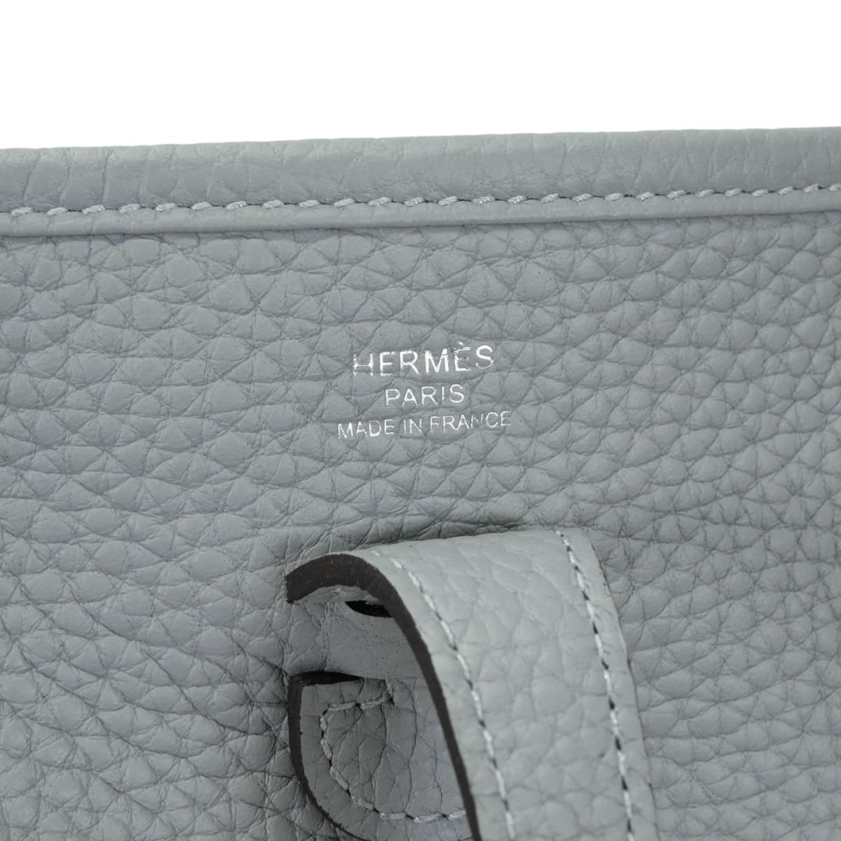 HERMES Shoulder bag Evelyne 23 Gris Pantin Taurillon Clemence Silver HW Stamp G[EXCELLENT][Authentic]