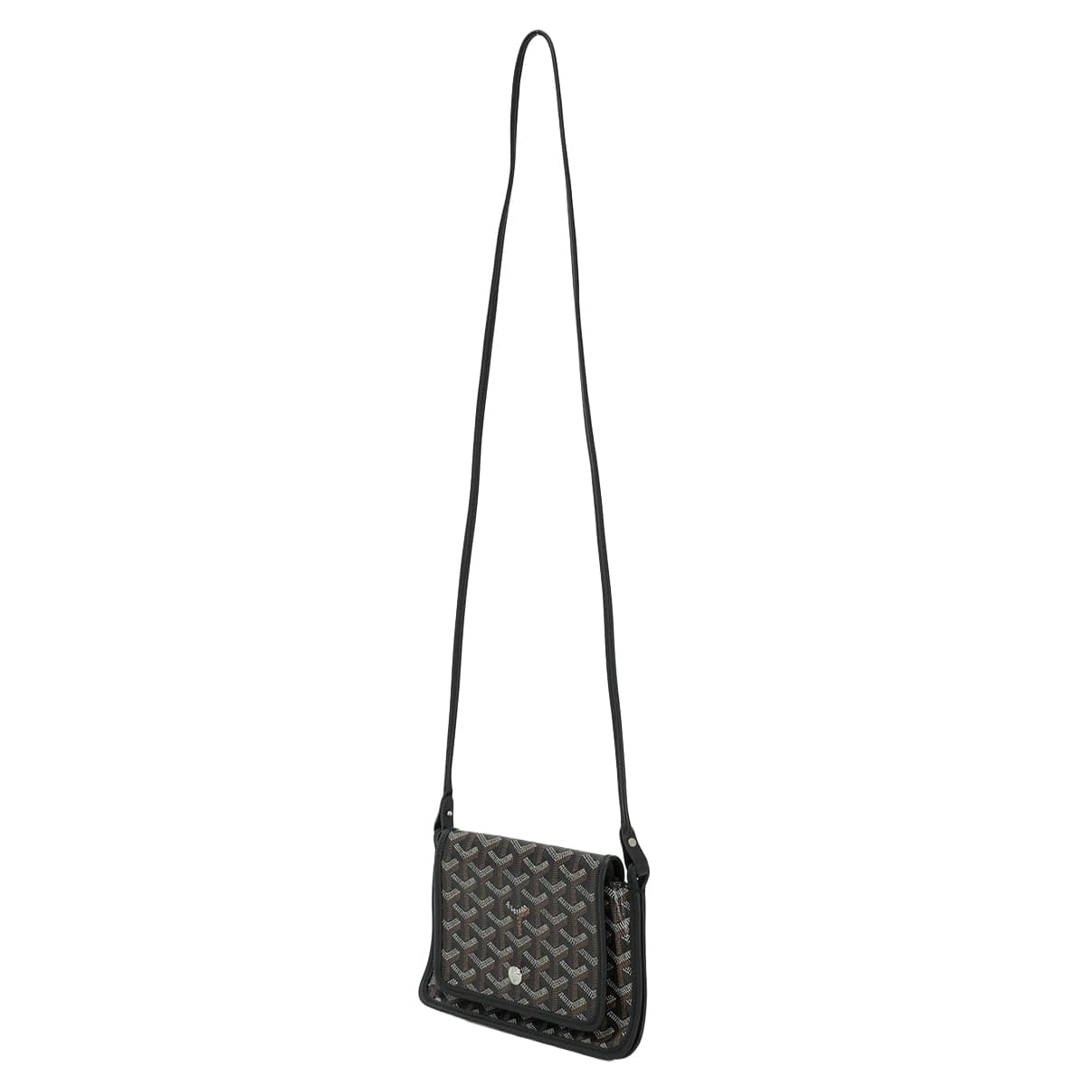 GOYARD Shoulder bag Plumet Pouch Wallet Noir (Black) PVC coated canvas/Calfskin Silver HW PLUMETPMLTY01CL01P[ALMOST NEW][Authentic]