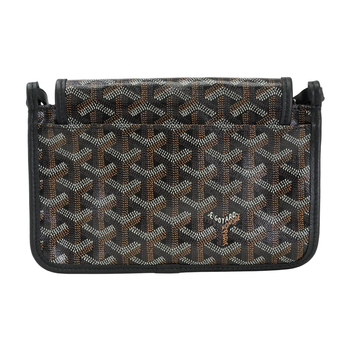 GOYARD Shoulder bag Plumet Pouch Wallet Noir (Black) PVC coated canvas/Calfskin Silver HW PLUMETPMLTY01CL01P[ALMOST NEW][Authentic]