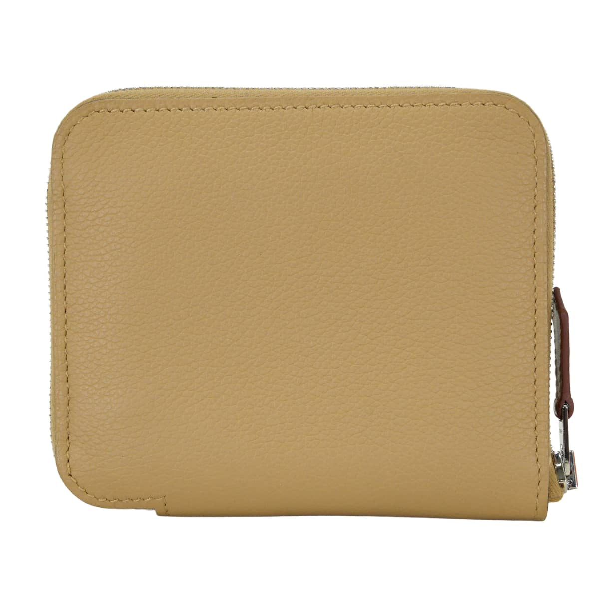 [Pre-loved] HERMES Bi-fold wallet Azap Silk'in Compact Morning Walk Poussiere/Gris Platine/Jaune Milton Evercolor/Silk/Veau Barenia Silver HW Stamp K[LIKE NEW][Authentic]