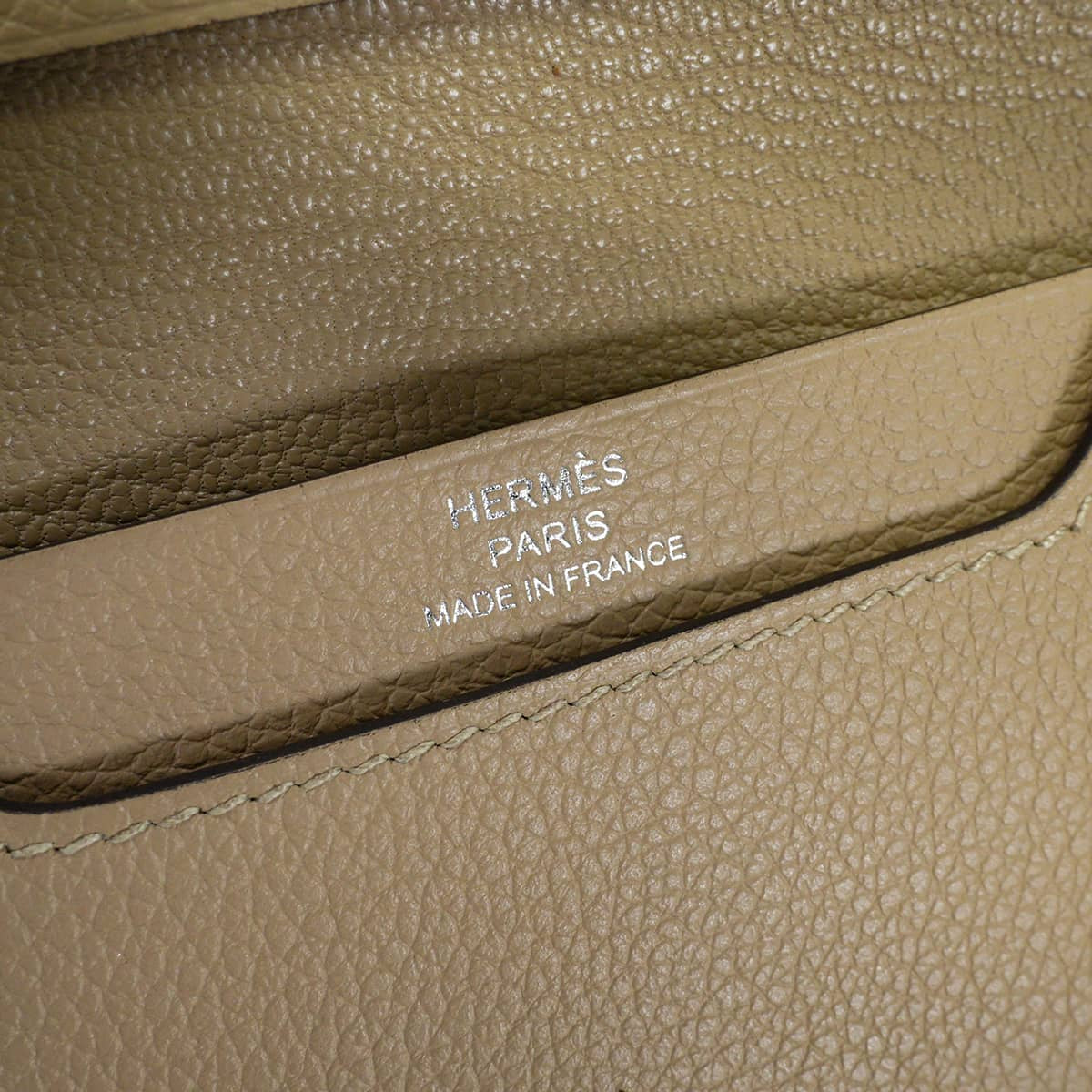 HERMES card holder RMS Trench Evercolor/Lacquer Silver HW Stamp K H084148C[EXCELLENT][Authentic]