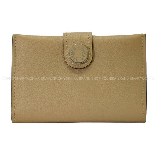 HERMES card holder RMS Trench Evercolor/Lacquer Silver HW Stamp K H084148C[EXCELLENT][Authentic]