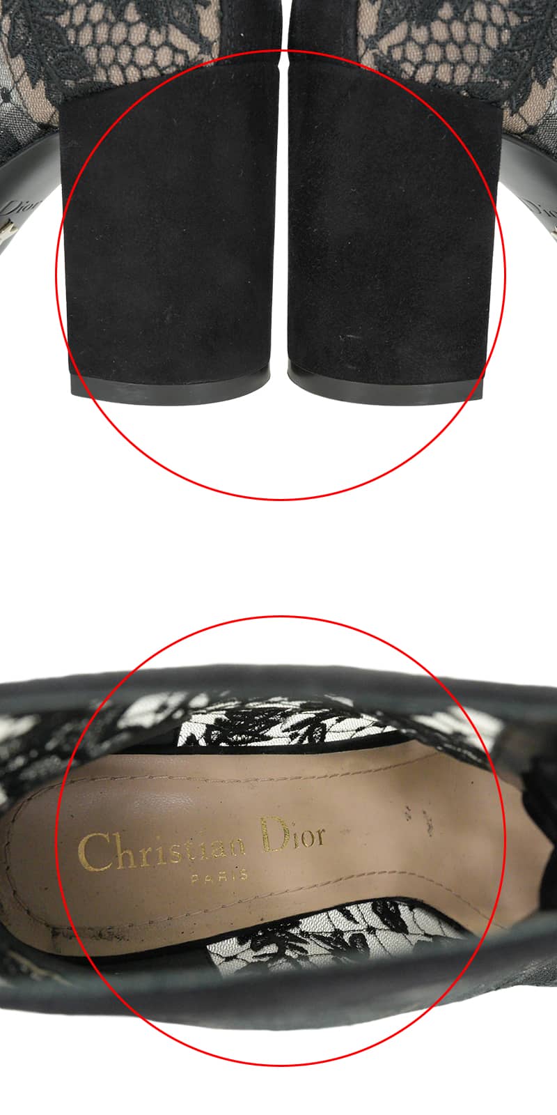 [Pre-loved] Dior boots Short Naughtily-D Noir (Black) Technical fabric/Cotton/Suede goatskin #36.5 Silver HW KDI952ROY_S900[LIKE NEW][Authentic]