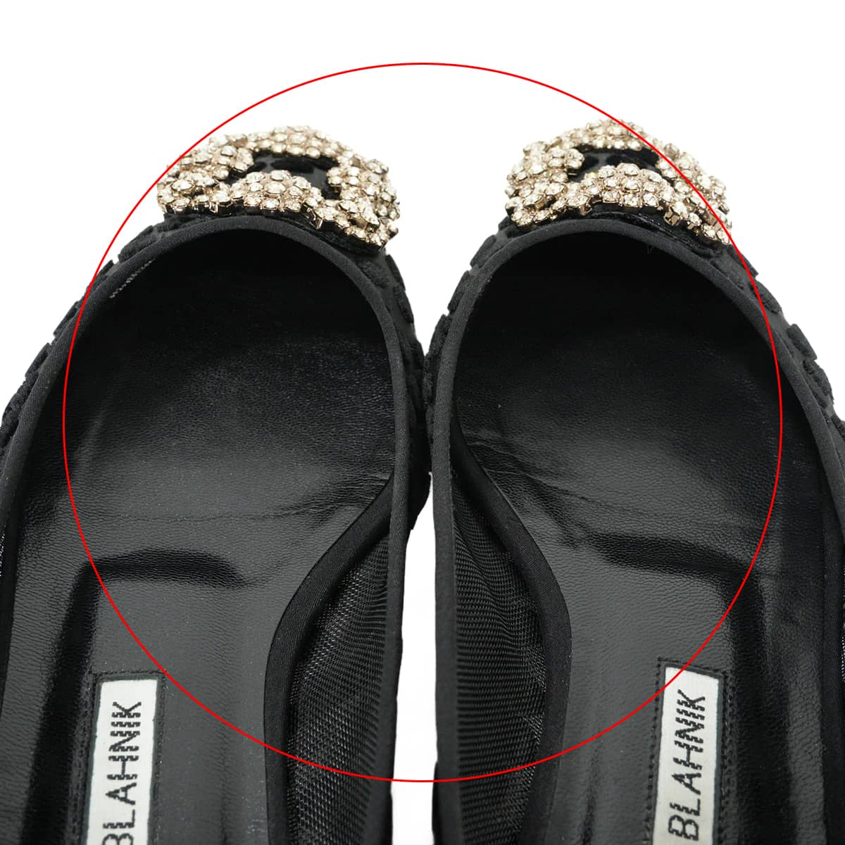 [Pre-loved] MANOLO BLAHNIK pumps Flat shoes Dot Hangisi Noir (Black) #36[LIKE NEW][Authentic]